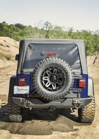 Thumbnail for Rampage 04-06 Jeep Wrangler(TJ) Unlimited OEM Replacement Soft Upper Doors - Black Denim