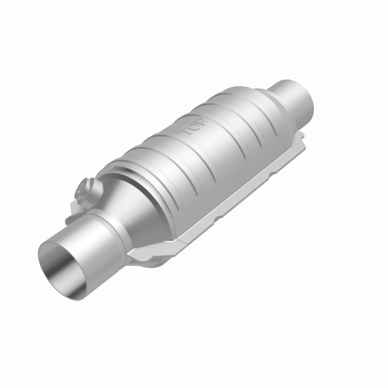 MagnaFlow Conv Univ 2.25in Inlet/Outlet Center/Center Round 11in Body L x 5.125in W x 15in Overall L