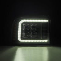 Thumbnail for AlphaRex 05-07 Ford F250/350/450/550 Super Duty NOVA LED Proj HL Blk w/Actv Light & Seq Sig + SB DRL