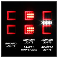 Thumbnail for Spyder 16-17 Toyota Tacoma LED Tail Lights - Black Smoke (ALT-YD-TT16-LED-BSM)