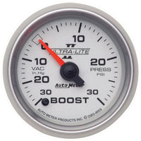 Thumbnail for Autometer Ultra-Lite II 52mm 30 In Hg-Vac/30 PSI Full Sweep Electronic Vacuum/Boost Gauge