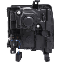 Thumbnail for ANZO 16+ Chevy Silverado 1500 Projector Headlights Plank Style Black w/Amber/Sequential Turn Signal