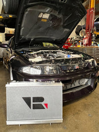 Thumbnail for CSF Nissan R33 Skyline GT-R/GTS Full Billet Aluminum High-Performance Radiator - Black