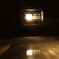 Thumbnail for AlphaRex 14-18 GMC Sierra PRO-Series Proj Headlights Plank Style Black w/Activ Light/Seq Signal/DRL