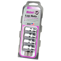 Thumbnail for McGard Hex Lug Nut (Drag Racing Short Shank) M12X1.5 / 13/16 Hex / 1.6in. Length (4-Pack) - Chrome
