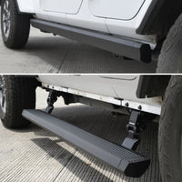 Thumbnail for RealTruck 18-24 Jeep Wrangler 4dr VoltStep Electric Running Board Kit (Drilling Req.) - Tex. Blk