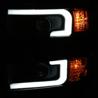 Thumbnail for ANZO Projector Headlights With Plank Style Design Black w/Amber 15-17 Chevrolet Silverado 2500/3500