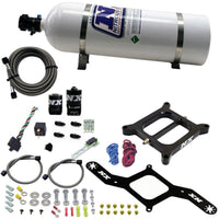 Thumbnail for Nitrous Express 4150 RNC Conventional Nitrous Plate Kit w/.375in Solenoid w/15lb Bottle