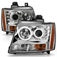 Thumbnail for ANZO 2007-2013 Chevrolet Avalanche Projector Headlights w/ Halo Chrome