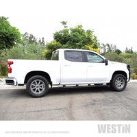 Thumbnail for Westin 2019 Chevrolet Silverado/Sierra 1500 CC (5.5ft) PRO TRAXX 5 WTW Oval Nerf Step Bars - Black