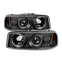 Thumbnail for Spyder GMC Sierra 1500/2500/3500 99-06 Projector Headlights LED Halo LED Black PRO-YD-CDE00-HL-BK
