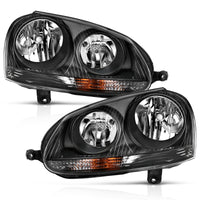 Thumbnail for ANZO 2006-2009 Volkswagen Us Rabbit Crystal Headlight Black (Halogen Only)