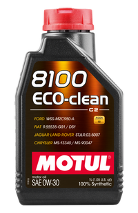 Thumbnail for Motul 1L Synthetic Engine Oil 8100 Eco-Clean 0W30 12X1L - C2/API SM/ST.JLR 03.5007 - 1L