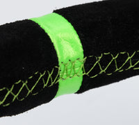 Thumbnail for NRG Reinforced Steering Wheel 350mm/3in. Deep Blk Suede/ Neon Green Stitch w/5mm Matte Black Spoke