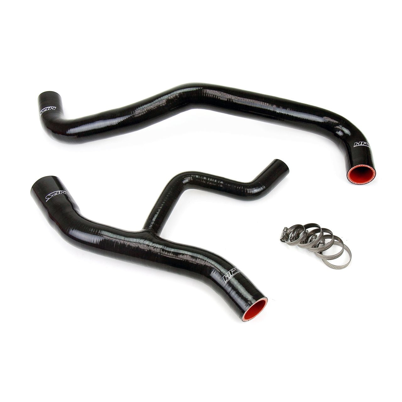 HPS Black Reinforced Silicone Radiator Hose Kit Coolant for Ford 02-04 Mustang GT