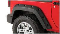 Thumbnail for Bushwacker 07-18 Jeep Wrangler Pocket Style Flares 2pc Fits 2-Door Sport Utility Only - Black