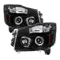 Thumbnail for Spyder Nissan Titan 04-14/Armada 04-07 Projector Headlights LED Halo LED Blk PRO-YD-NTI04-HL-BK