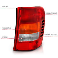 Thumbnail for ANZO 1999-2004 Jeep Grand Cherokee Taillight Red/Clear Lens (OE Replacement)
