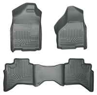 Thumbnail for Husky Liners 03-08 Dodge Ram 1500/2500/3500 Quad Cab WeatherBeater Combo Gray Floor Liners