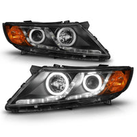 Thumbnail for ANZO 2011-2013 Kia Optima Projector Headlights w/ Halo Black (CCFL)