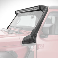 Thumbnail for Go Rhino 18-20 Jeep Wrangler JL/JLU/Gladiator JT XE Windshield Light Bar Mount - 50in Single Row