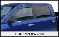 Thumbnail for EGR 09-12 Dodge Ram F/S Pickup Quad Cab In-Channel Window Visors - Set of 4 - Matte (572655)