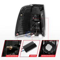 Thumbnail for ANZO 07-17 Ford Expedition LED Taillights w/ Light Bar Black Housing Clear Lens