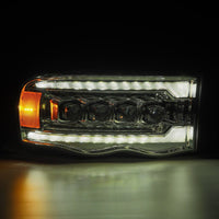 Thumbnail for AlphaRex 02-05 Dodge Ram 1500 NOVA LED Proj Headlights Plank Style Chrome w/Activ Light/Seq Signal