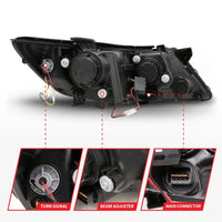 Thumbnail for ANZO 2011-2013 Kia Optima Projector Headlights w/ Halo Chrome (CCFL)