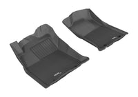 Thumbnail for 3D MAXpider 2012-2015 Toyota Tacoma Double Cab Kagu 1st Row Floormat - Black