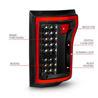 Thumbnail for ANZO 2015-2016 Ford F-150 LED Taillights Black