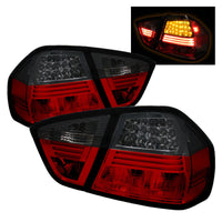 Thumbnail for Spyder BMW E90 3-Series 06-08 4Dr LED Tail Lights Red Smoke ALT-YD-BE9006-LED-RS