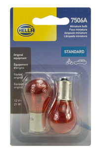 Thumbnail for Hella Bulb 12V 21W Ba15S S8 Amber (2)
