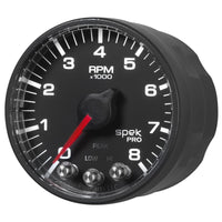 Thumbnail for Autometer Spek-Pro Black 2 1/16 inch 8K RPM Tach w/ Shift Light and Peak Memory