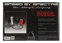 Thumbnail for Spectre 94-01 Dodge RAM 1500/2500 V8-5.2/5.9L F/I Air Intake Kit - Polished w/Red Filter