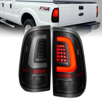 Thumbnail for ANZO 2008-2016 Ford  F-250  LED Tail w/ Lights Bar Black Housing Smoke Lens