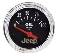 Thumbnail for Autometer Jeep 52mm 0-100 PSI Short Sweep Electronic Oil Pressure Gauge