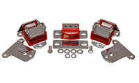 Thumbnail for Energy Suspension 69-71 Camaro / 70-73 Monte Carlo Red Motor and Transmission Mounts; Chrome Finish
