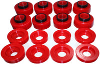 Thumbnail for Energy Suspension 08-16 Ford F-250/F-350/F-450/F-550 Super Duty Crew Cab Red Body Mount Set