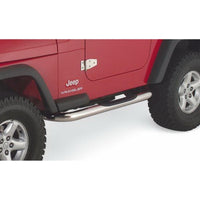 Thumbnail for Rampage 1987-1995 Jeep Wrangler(YJ) 3 Inch Round Nerf Bar - Polished