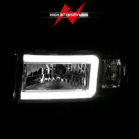 Thumbnail for ANZO 94-02 Dodge RAM Crystal Headlight - w/ Light Bar Chrome Housing