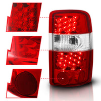 Thumbnail for ANZO 2000-2006 Chevrolet Suburban LED Taillights Red/Clear