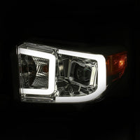 Thumbnail for ANZO 14-17 Toyota Tundra Plank Style Projector Headlights Chrome w/ Amber
