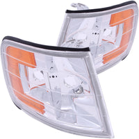 Thumbnail for ANZO Corner Lights 1994-1997 Honda Accord Euro Corner Lights Chrome w/ Amber Reflector