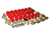 Thumbnail for Energy Suspension 65-67 Chevrolet Biscayne/Bel Air/Caprice/Impala Body Mount Set w/ Hardware - Red