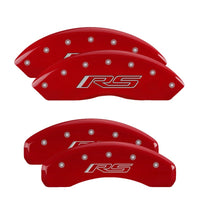 Thumbnail for MGP 4 Caliper Covers Engraved Front & Rear Gen 5/RS Red finish silver ch