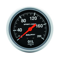Thumbnail for Autometer 2-5/8in 200 PSI Mechanical Sport-Comp Oil Pressure Gauge
