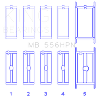 Thumbnail for King Chevrolet 396-502 Gen IV/V/VI Main Bearing Set (Size 011)