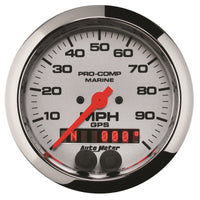 Thumbnail for Autometer Marine Chrome 3-3/8in 100MPH GPS Speedometer Gauge