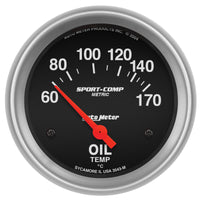 Thumbnail for Autometer Sport-Comp 66.7mm 60-170 Deg C Short Sweep Electronic Oil Temperature Gauge